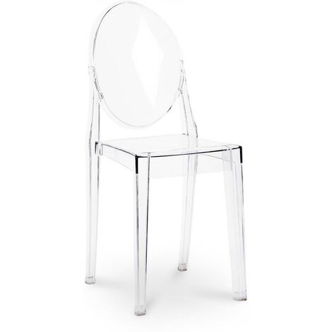 Chaise à manger Victoria Queen Design Transparent Transparent - PC, Plastique - Transparent