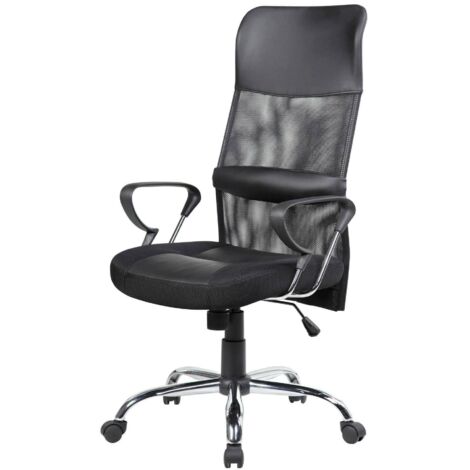 Chaise à Roulettes - Fauteuil de Bureau Noir