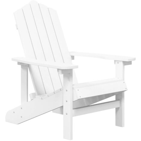 Chaise Adirondack de jardin  Chaise d'extérieur PEHD Blanc