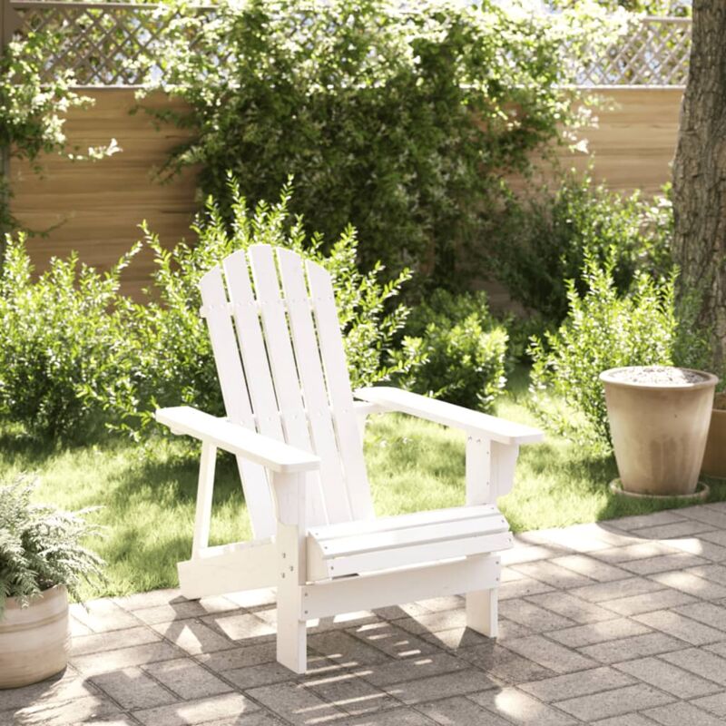 Chaise Adirondack blanc 69x85x90,5 cm bois massif de sapin - Vidaxl