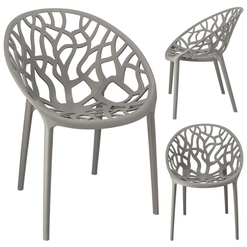 Chaise ALBERO, plastique, gris