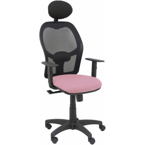 Chaise Alocén noir maille noir bali siège rose bras réglables appui-tête fixe