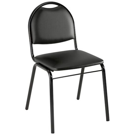 Chaise Arioso vinyle noir
