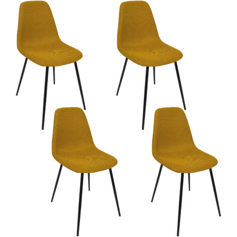 Chaise Atome Jaune - Lot De 4
