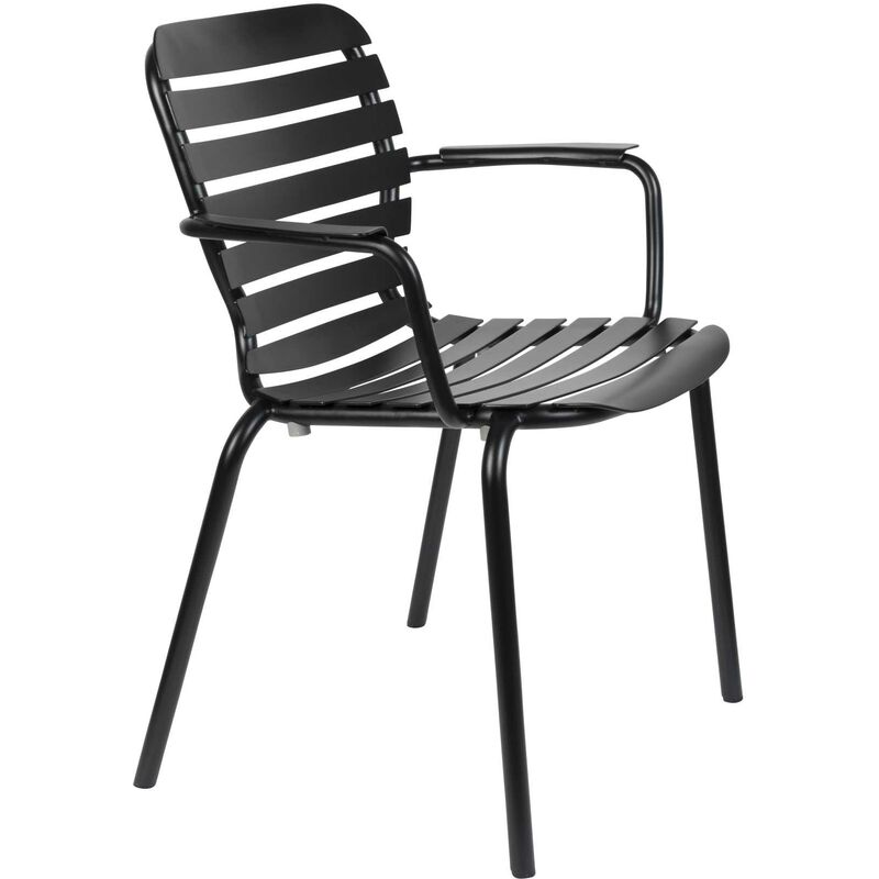Zuiver - Chaise avec accoudoirs outdoor Vondel - Noir