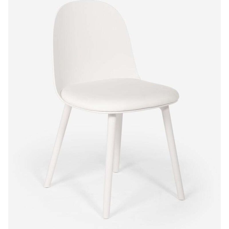 Ahd Amazing Home Design – Chaise de cuisine avec coussin rembourré en velours – Design nordique moderne – Polypropylène résistant – Dimensions