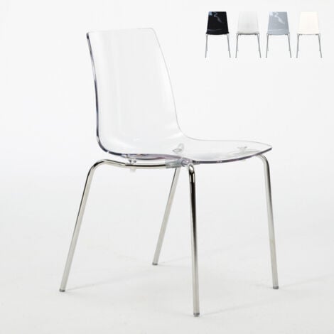 Chaise de cuisine empilables avec pieds en acier empilables Lollipop Grand Soleil