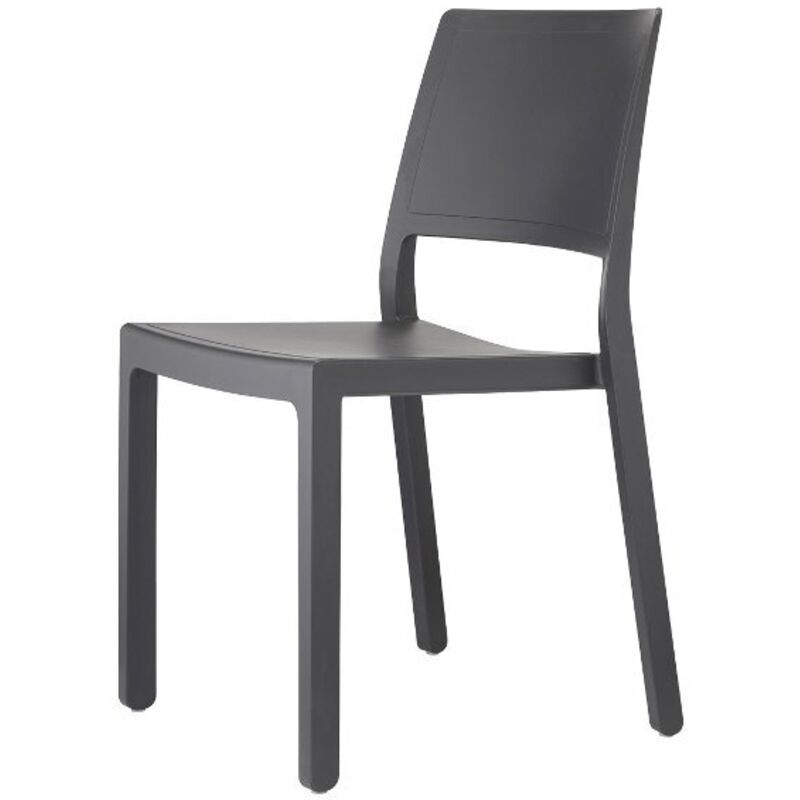 Scab - Chaise de jardin, 6 Chaises jardin Kate design Noir en Plastique design