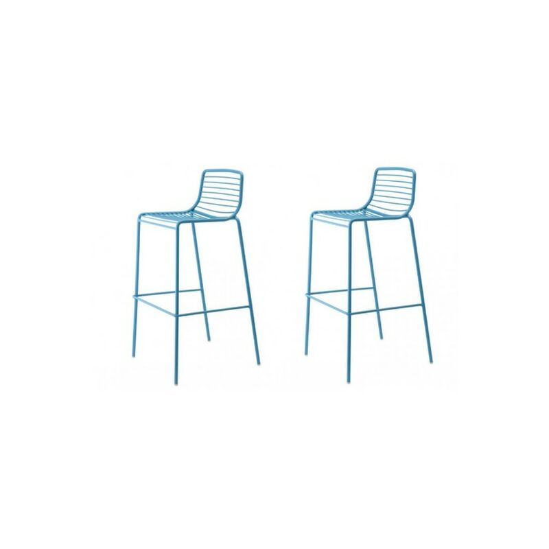 Scab Design - Tabouret de bar Lot de 2 tabourets de bar Summer bleu