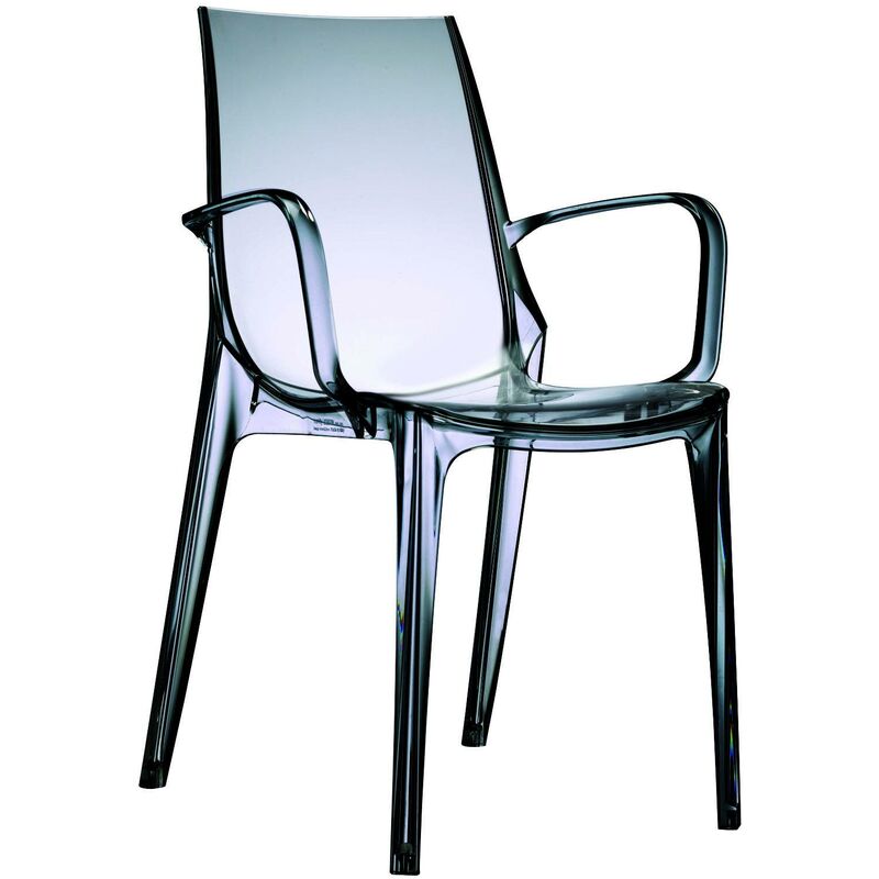 Chaise design avec accoudoirs - vanity - deco - Gris Transparent