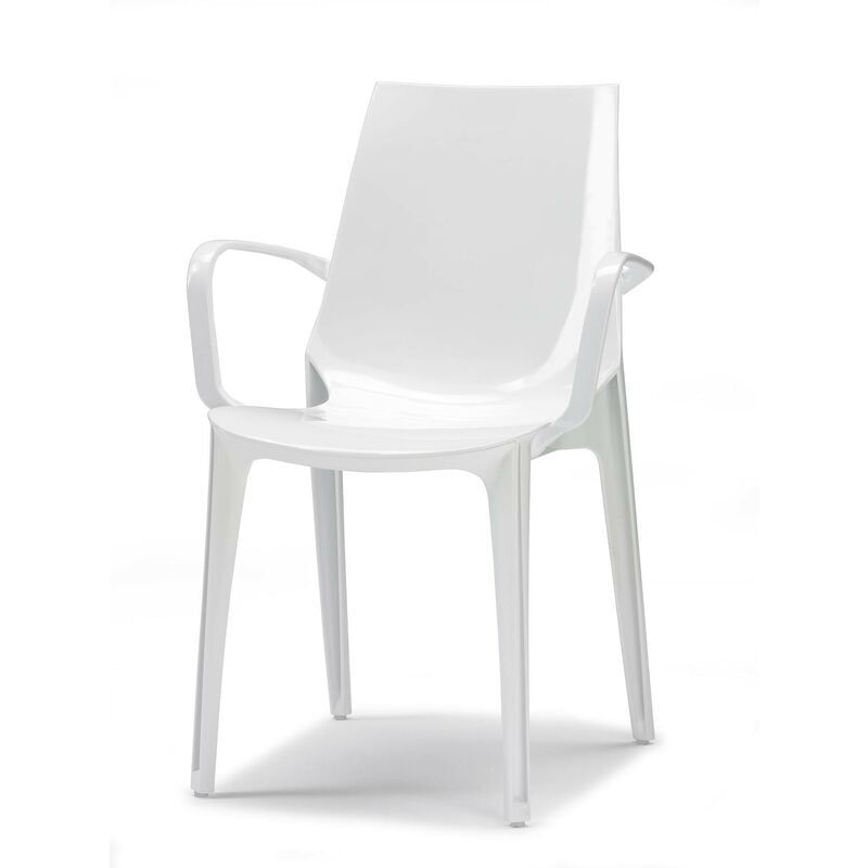 Chaise design avec accoudoirs - vanity - deco - Blanc