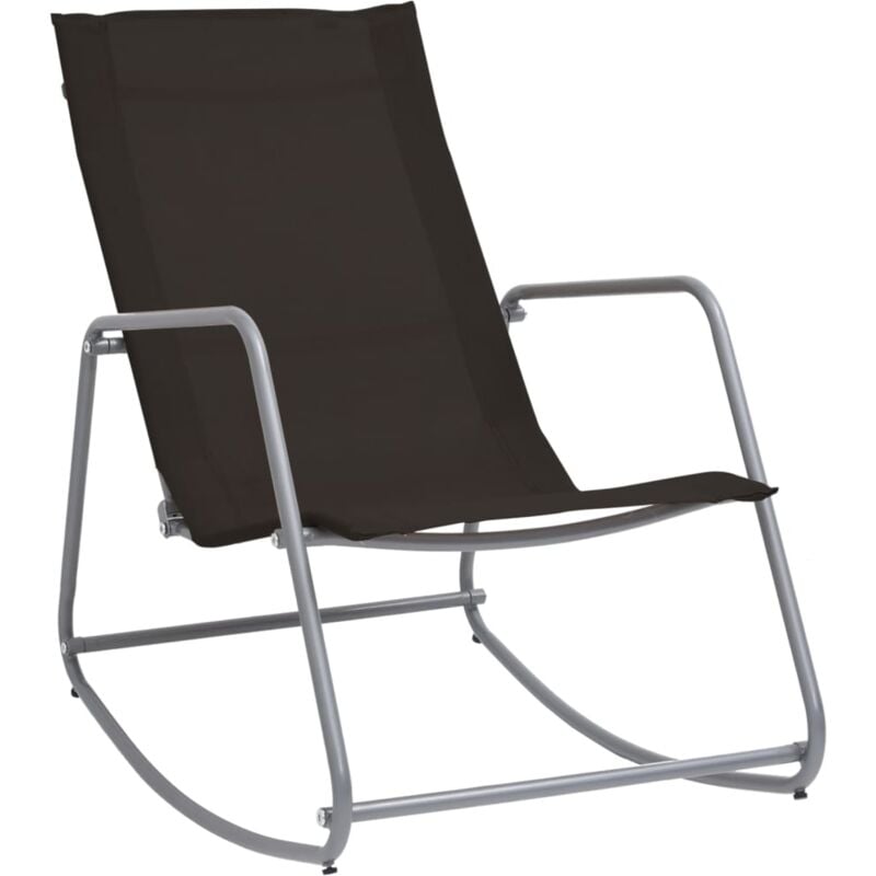 Chaise à bascule de jardin Noir 95x54x85 cm Textilène - Noir