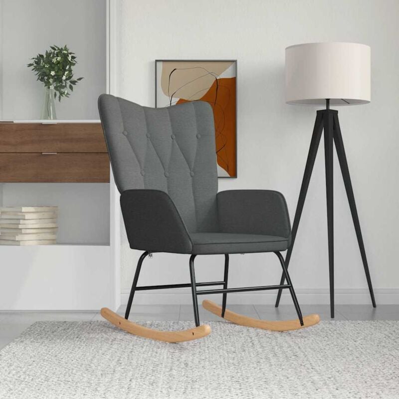 Chaise propre en tissu idéal pour le salon disponible en différentes couleurs couleur : Gris foncé