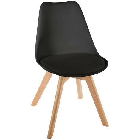 Chaise en terre cuite aux jambes de hêtre  l. 48 x P. 55 x H. 81 cm