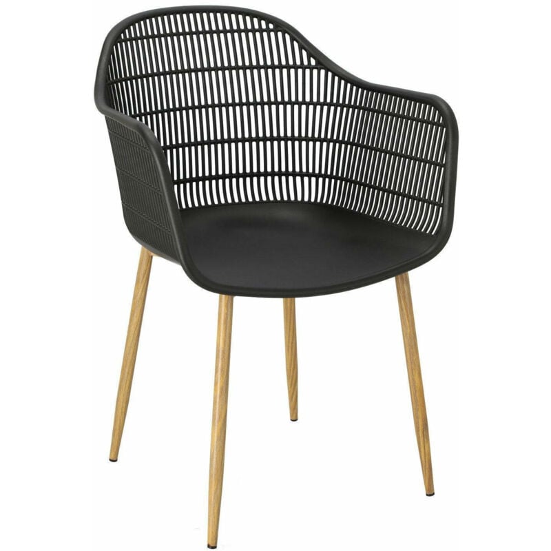 Chaise Becker noir/naturel