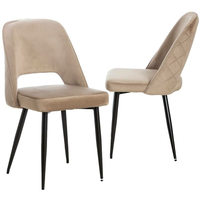 Chaise beige Rumba (lot de 2)