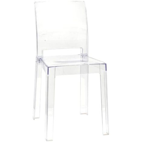 WS DESIGN Chaise Bellaire en polycarbonate transparent