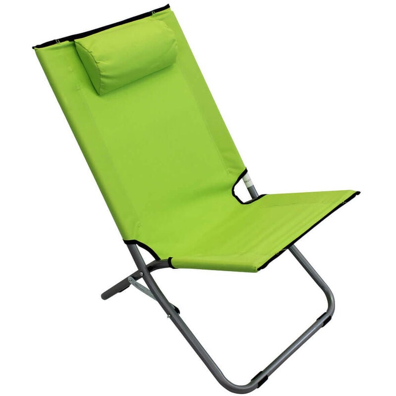 Playaness - Chaise bienfaisante en acier et Oxford 600D avec oreiller d'appui-tête
