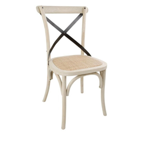 Chaise Bistro avec dossier croisé sable - Lot de 2