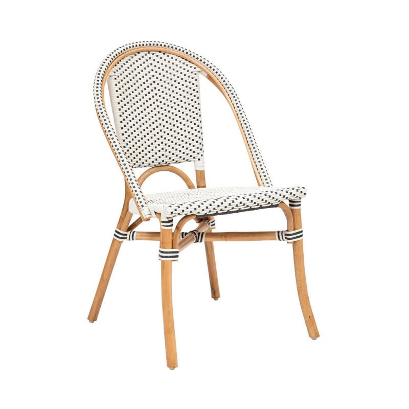 Atmosphera - Chaise Bistrot en Rotin 'Trecia' 84cm Blanc