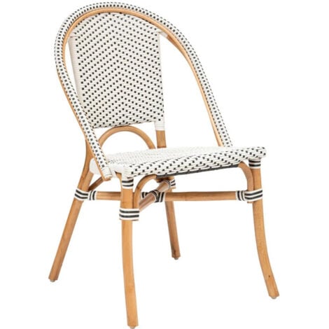 Chaise Bistrot en Rotin "Trecia" 84cm Blanc