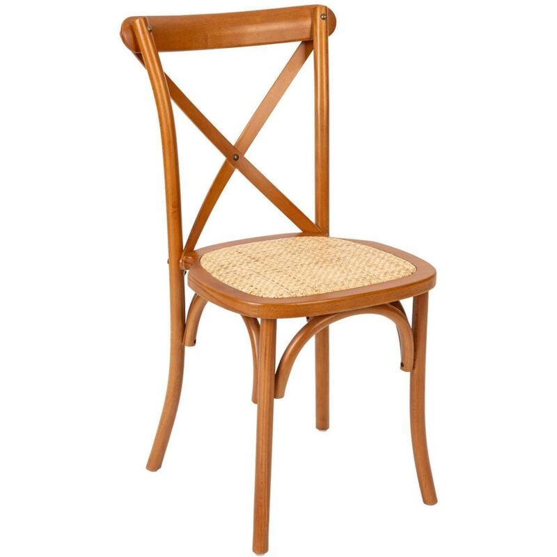 Atmosphera - Chaise Isak hêtre marron créateur d'intérieur