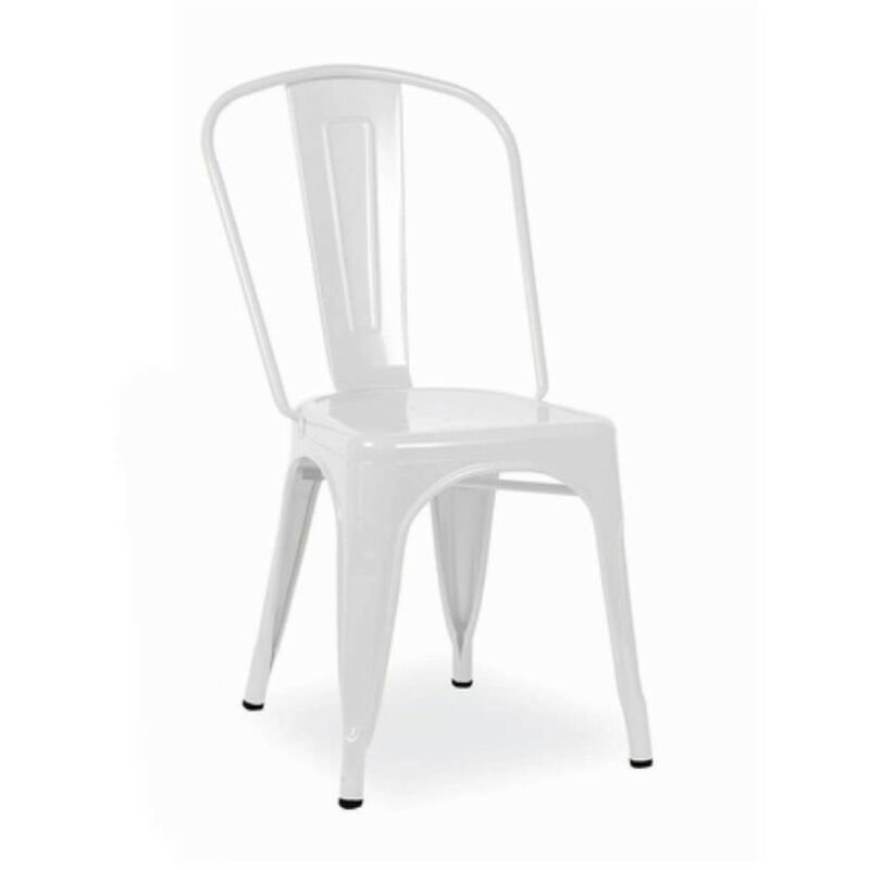 Chaise blanc mat en métal Bengal Chaise blanc mat en métal Bengal