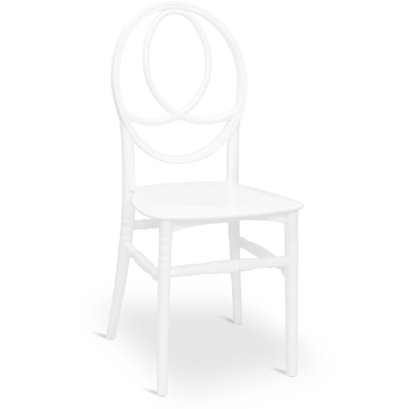 Okaffarefatto - Sedia bianca new phoenix in plastica unico monoblocco