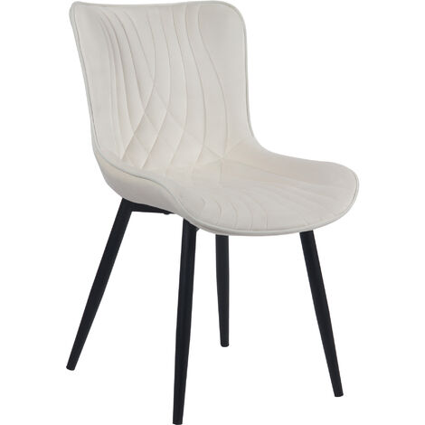 Chaise Brady Crema, velours