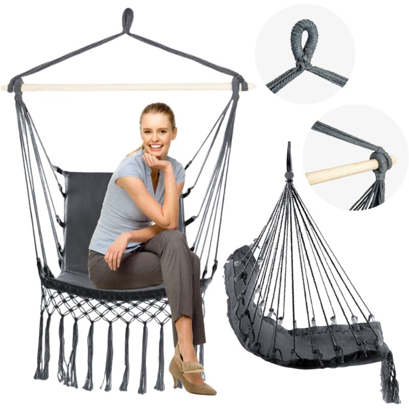 Chaise brésilienne grande balançoire hamac de jardin chaise suspendue bohème enfants