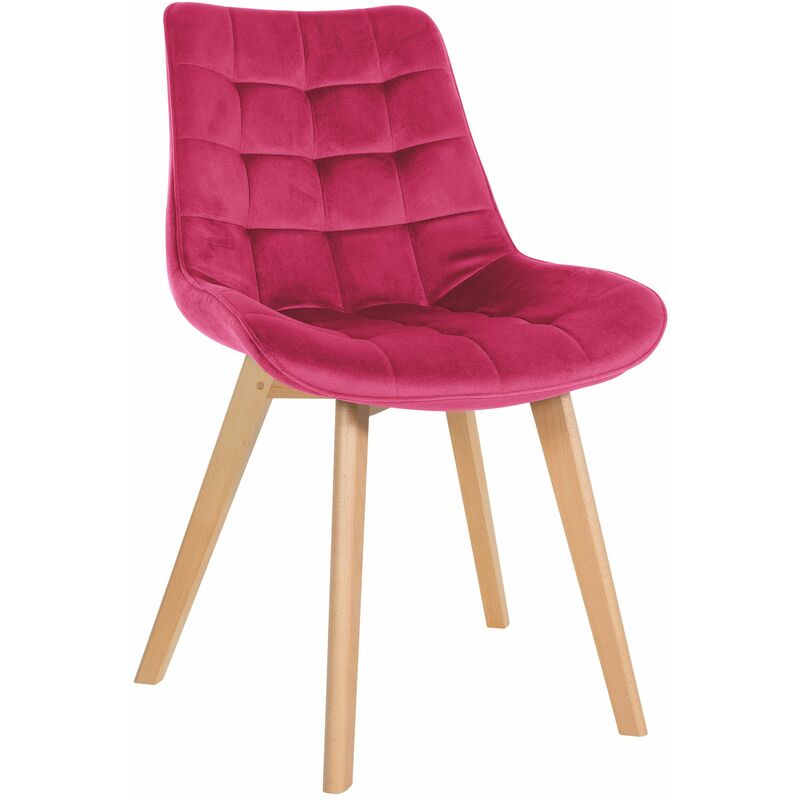 Chaise rouge en velours de ruisseau
