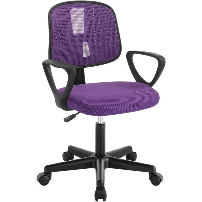 Chaise Bureau Enfant Klihome en Maille Respirante, Chaise Ergonomique, Purple