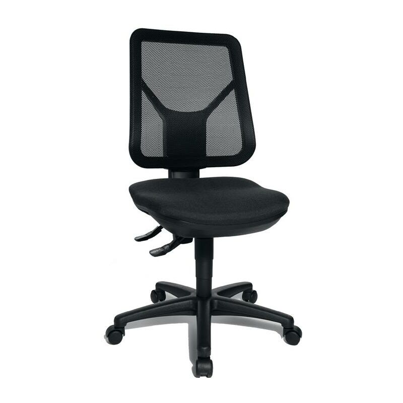 Topstar - Chaise de bureau pivotante avec appui-lombaires noir 430-510 mm sans accoudoirs capacité charge 110 kg
