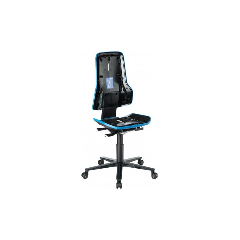 Bimos - Chaise bureau esd neon 2 bleu avec roue perman