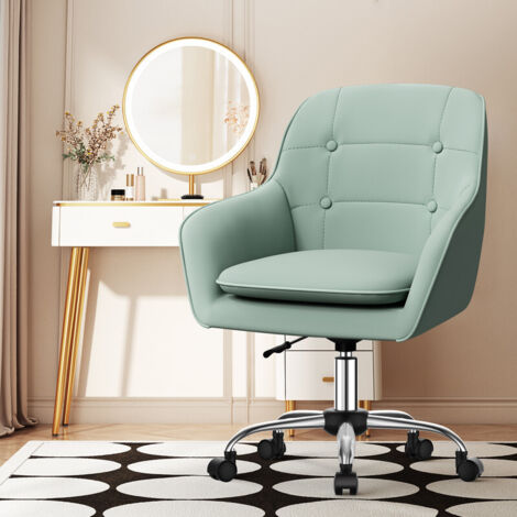 Chaise Bureau, Fauteuil de Bureau Pivotant, Réglable en Hauteur, Cadre en Acier,Office Chair en Tissu Velours, pour Bureau, Chambre, Capacité 150 kg, Vert