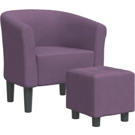 Chaise cabriolet avec repose-pied violet tissu