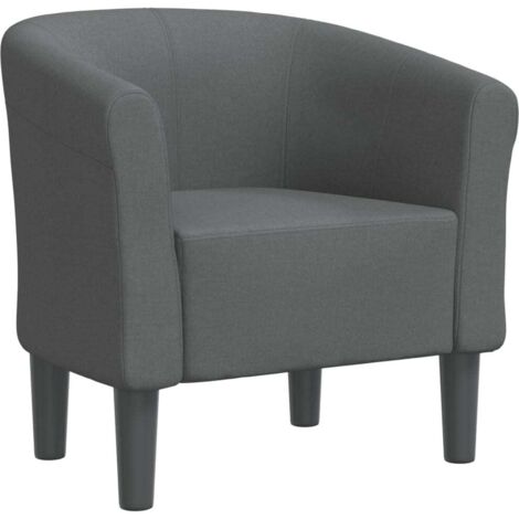 Chaise cabriolet gris foncé tissu