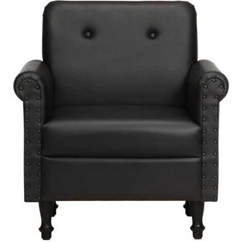 Chaise cabriolet noir cuir véritable