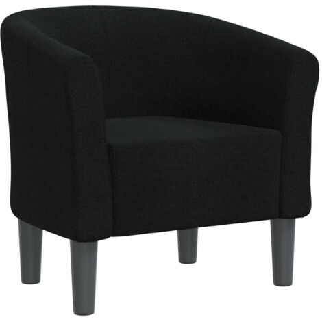 Chaise cabriolet noir tissu