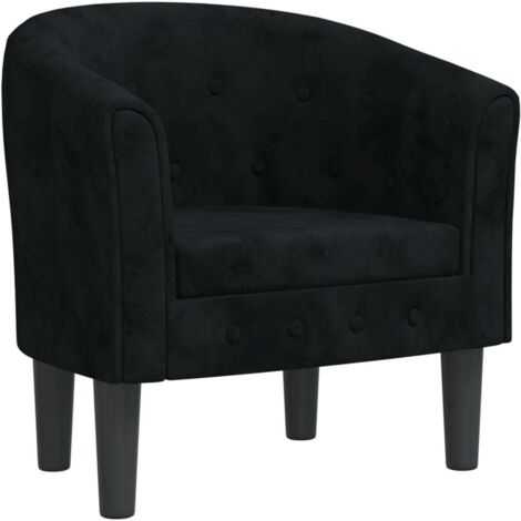 Chaise cabriolet noir velours