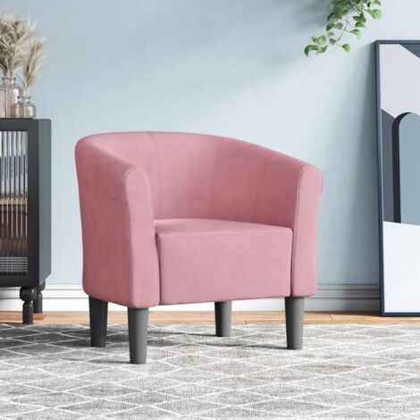 Chaise cabriolet rose velours vidaXL