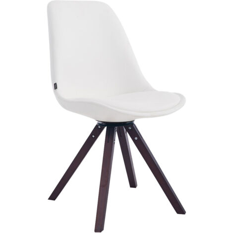 Chaise Calais pivotante pieds carrés Noyer Blanc