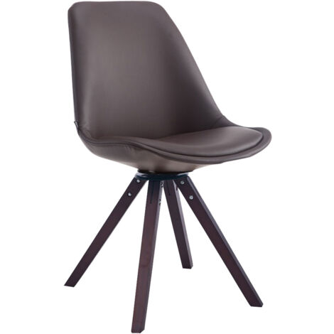 Chaise Calais pivotante pieds carrés Noyer Marron