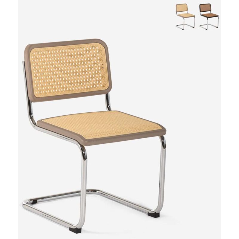 Chaise cantilever cuisine salle à manger moderne viennoise Erys - Beige Chaise cantilever cuisine salle à manger moderne viennoise Erys - Beige