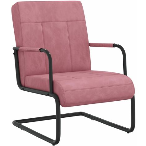 Chaise cantilever Rose Velours