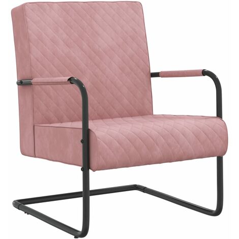 Chaise cantilever Rose Velours