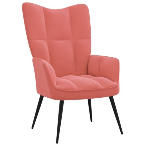 Chaise  Chaise de relaxation Rose Velours  Chaise de salon 51414