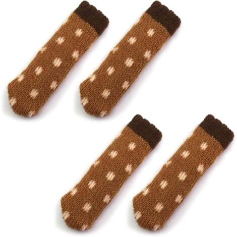 Chaise Chaise Haute Jambe Chaussettes Élastique Meubles Protecteur De Sol Dur, Tissé Antidérapant Anti-bruit Résistant À L'usure Table Couverture De Pied Tabouret Table De Thé Tapis De Pied Marron Qua