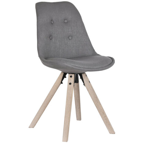 Chaise Chêne Polyester 48X44X84 Gris Foncé