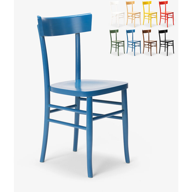 Ahd Amazing Home Design - Chaise en bois rustique pour salle à manger cuisine bar restaurant Milano Couleur: Turquoise